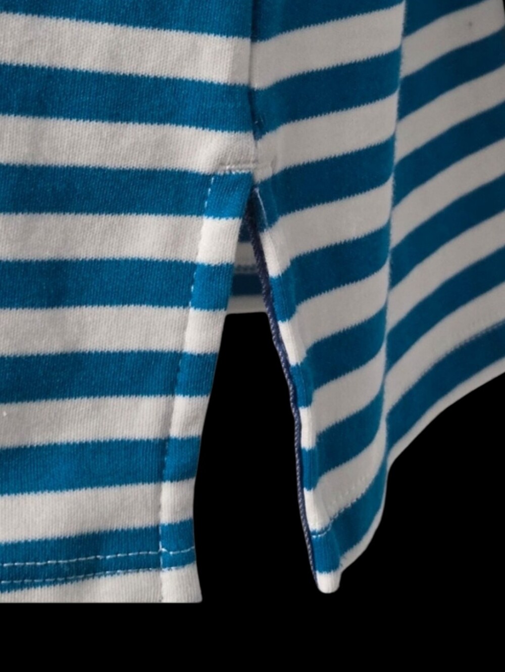 Land's End Pima Cotton Boat Neck 3/4 Sleeve Top - Picture 6 of 7